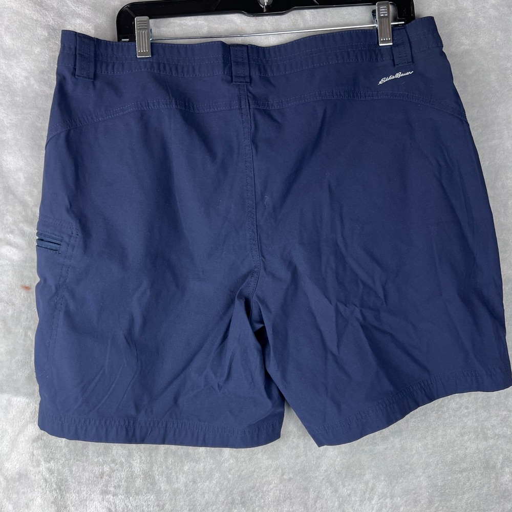 Eddie BauerShorts Womens 14  Navy Blue Hiking Cargo Stretch Outdoor - Picture 8 of 10